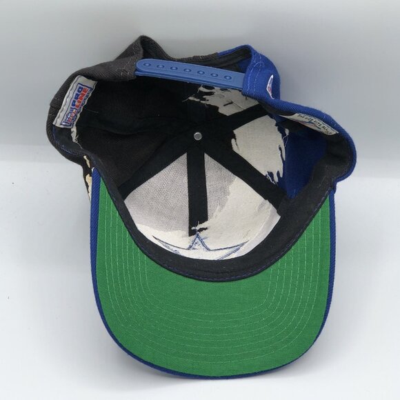 Vintage Dallas Cowboys 90’s Logo Athletics Pro Line Black Splash Snapback Hat - Picture 8 of 12